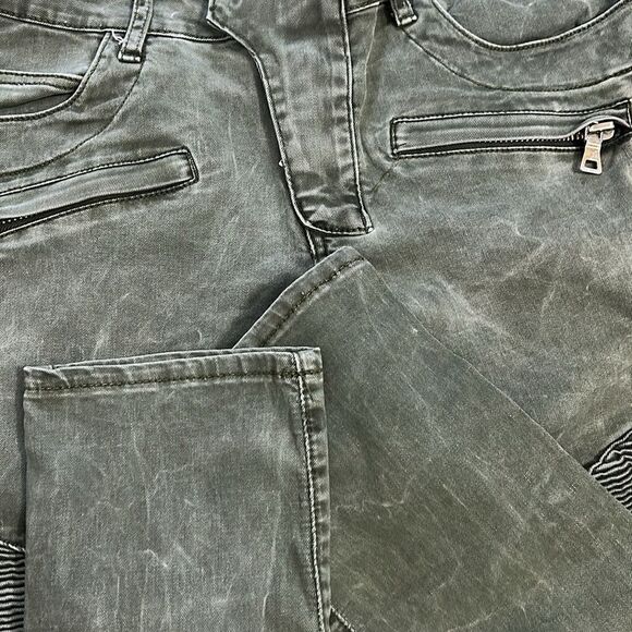 Balmain Olive Green Bikers Pants(Size 32) - Picture 11 of 15